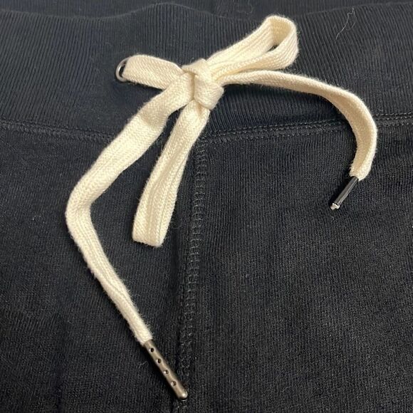 n:philanthropy Womens Large Distressed Jogger Sweatpants Black Pockets NWT - Picture 3 of 10